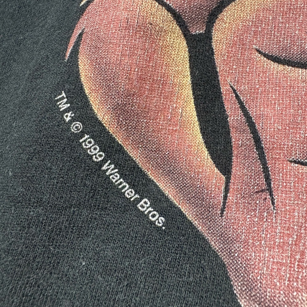 Vintage tshirt taz Tasmanian Devil Warner Bros Black Blue Tee Mens size medium - Picture 3 of 5